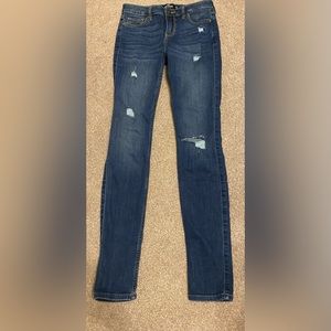 Hollister Mid Rise Skinny Jeans with rips